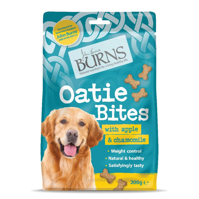 Burns Oatie Bites with Apple & Chamomile Dog Treats 10x200g, Burns,