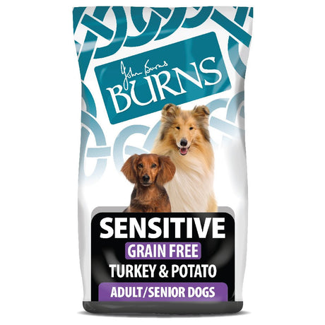 Burns Sensitive Grain Free Turkey & Potato Adult & Senior Dog Food, Burns, 12 kg