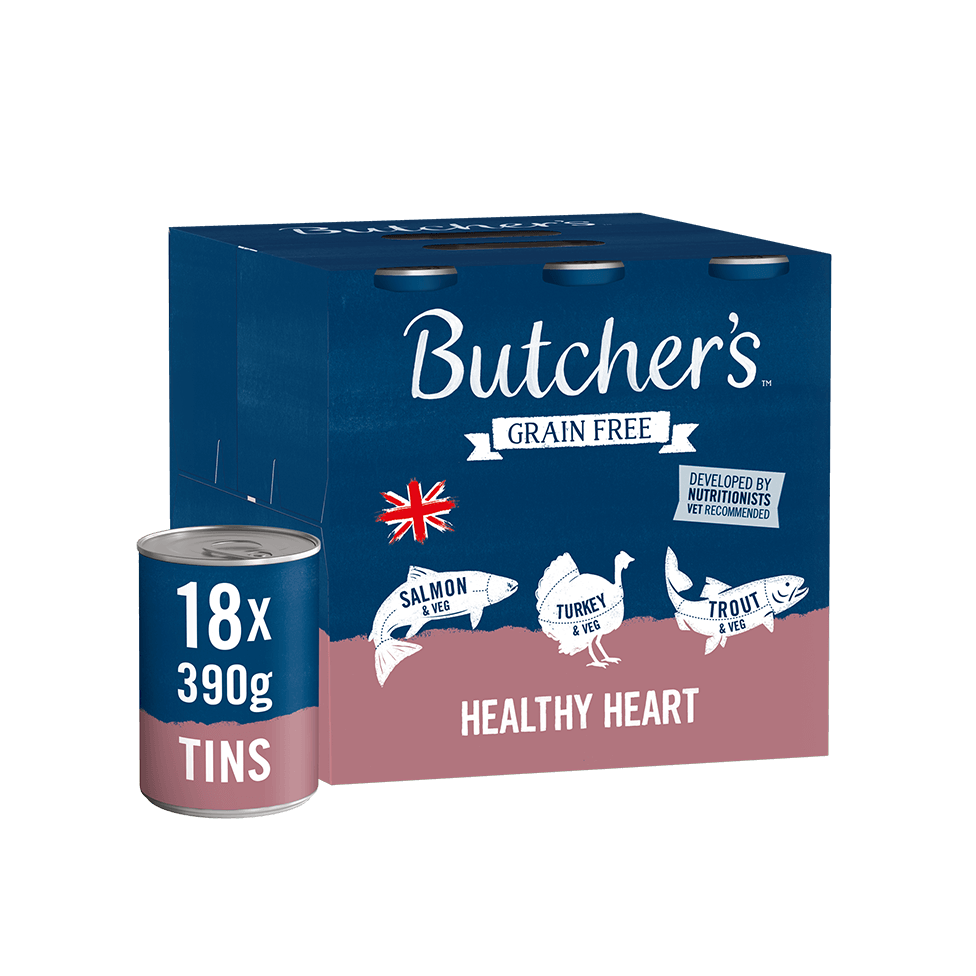 Butcher's Grain Free Healthy Heart Adult Wet Dog Food Tins, Butcher's, 18 x 390g