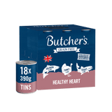 Butcher's Grain Free Healthy Heart Adult Wet Dog Food Tins, Butcher's, 18 x 390g