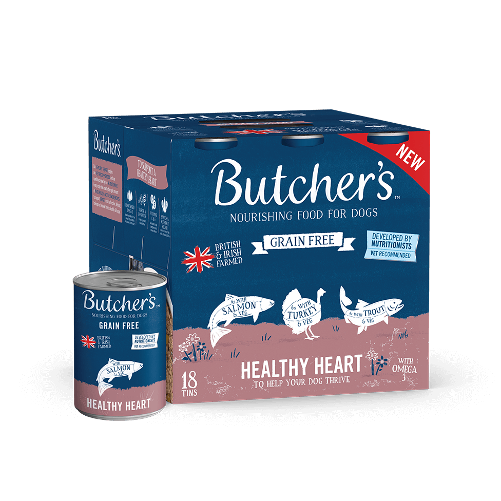 Butcher's Grain Free Healthy Heart Adult Wet Dog Food Tins, Butcher's, 18 x 390g