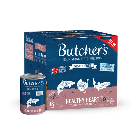 Butcher's Grain Free Healthy Heart Adult Wet Dog Food Tins, Butcher's, 18 x 390g