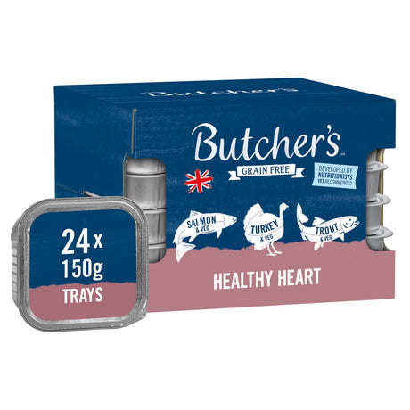 Butcher's Grain Free Healthy Heart Adult Wet Dog Food Trays 24 Pack - 150g, Butcher's,