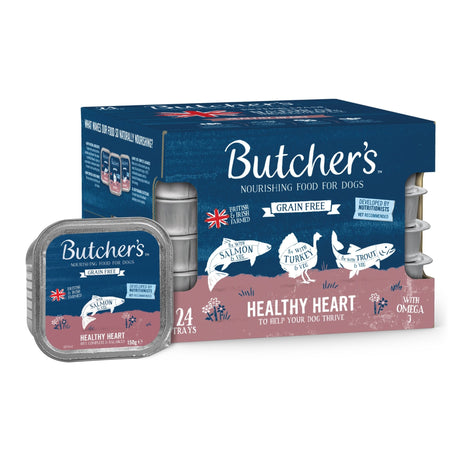 Butcher's Grain Free Healthy Heart Adult Wet Dog Food Trays 24 Pack - 150g, Butcher's,