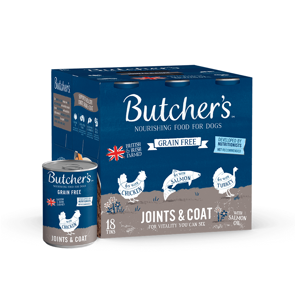 Butcher's Grain Free Joints & Coat Mixed Wet Adult Dog Food Tins, Butcher's, 18 x 390g