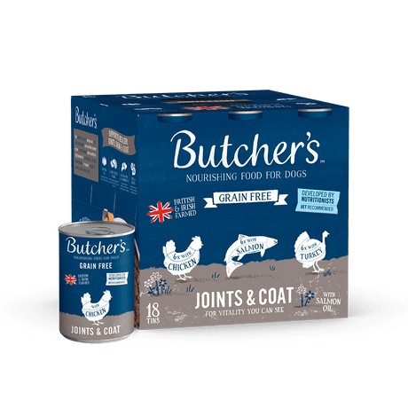 Butcher's Grain Free Joints & Coat Mixed Wet Adult Dog Food Tins, Butcher's, 18 x 390g