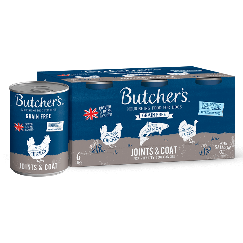 Butcher's Grain Free Joints & Coat Mixed Wet Adult Dog Food Tins, Butcher's, 4x (6x390g)
