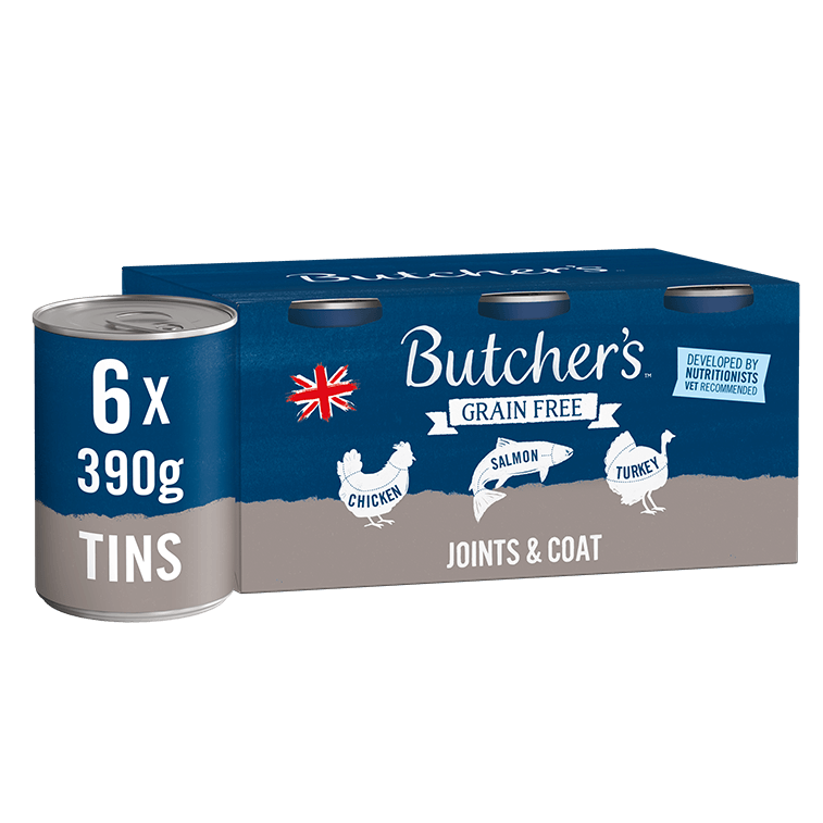 Butcher's Grain Free Joints & Coat Mixed Wet Adult Dog Food Tins, Butcher's, 4x (6x390g)