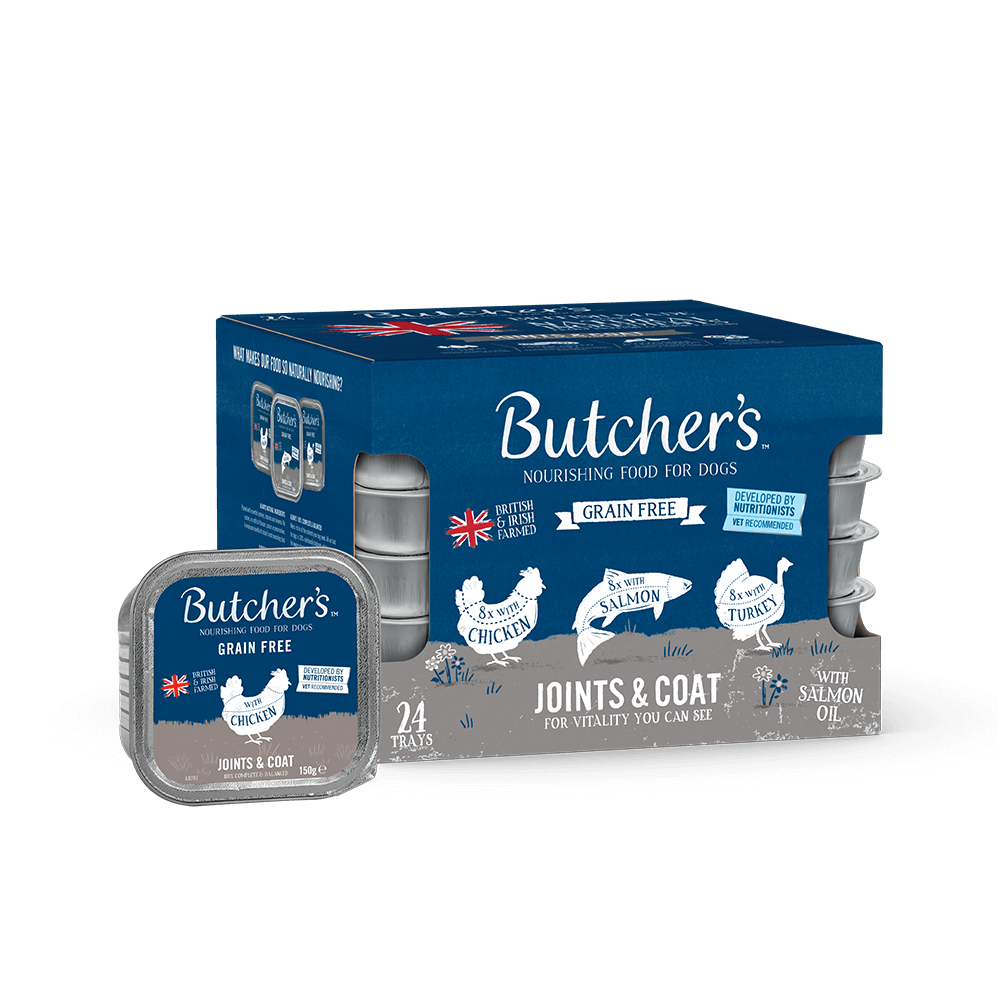 Butcher's Grain Free Joints & Coat Mixed Wet Adult Dog Food Trays 24x150g, Butcher's,