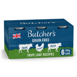 Butcher's Grain Free Tripe Loaf Recipes Wet Adult Dog Food Tins, Butcher's, 4x (6x400g)