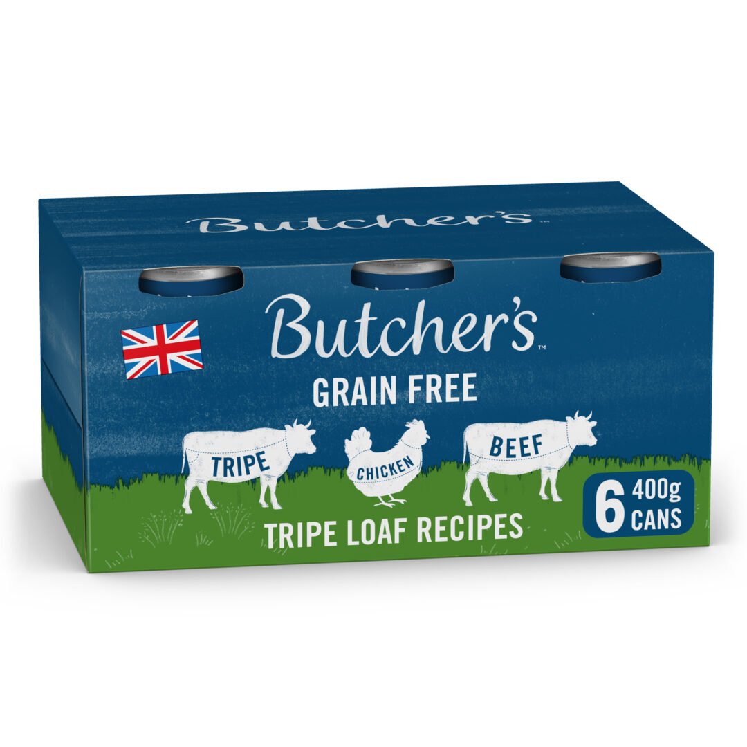 Butcher's Grain Free Tripe Loaf Recipes Wet Adult Dog Food Tins, Butcher's, 4x (6x400g)