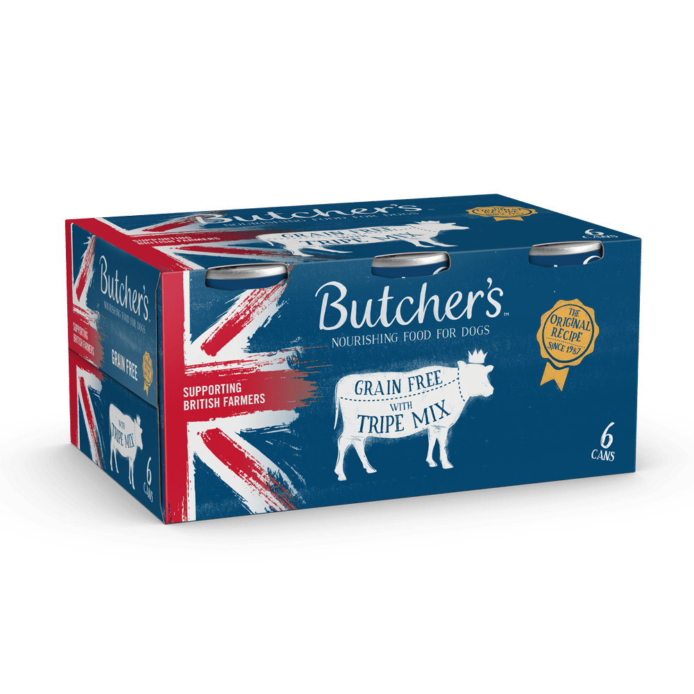 Butcher's Grain Free Tripe Mix Wet Adult Dog Food Tins, Butcher's, 4x (6x400g)