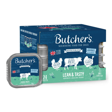 Butcher's Lean & Tasty Wholegrain Wet Adult Dog Food Trays, Butcher's, 24 x 150g