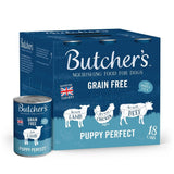 Butcher's Puppy Perfect Grain Free Wet Dog Food Tins, Butcher's, 18 x 400g