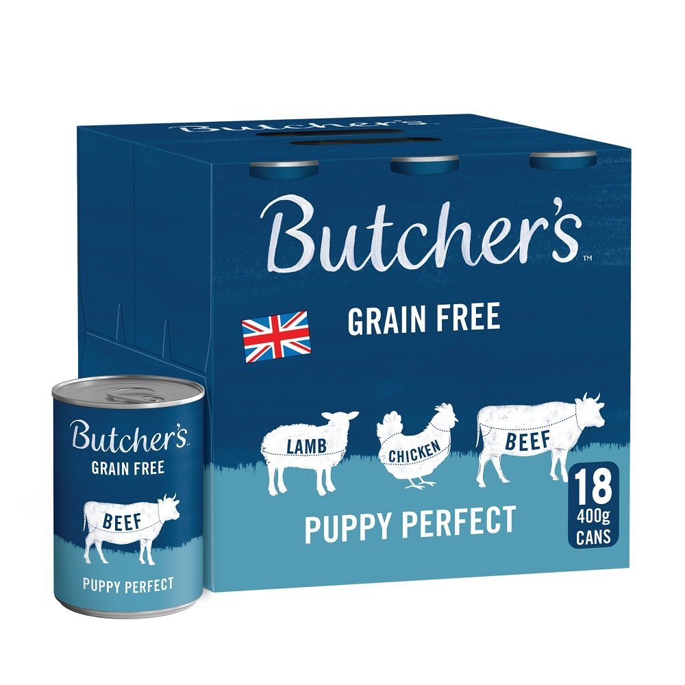 Butcher's Puppy Perfect Grain Free Wet Dog Food Tins, Butcher's, 18 x 400g