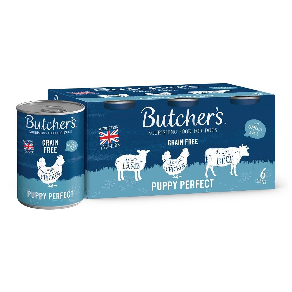 Butcher's Puppy Perfect Grain Free Wet Dog Food Tins, Butcher's, 4x (6x400g)