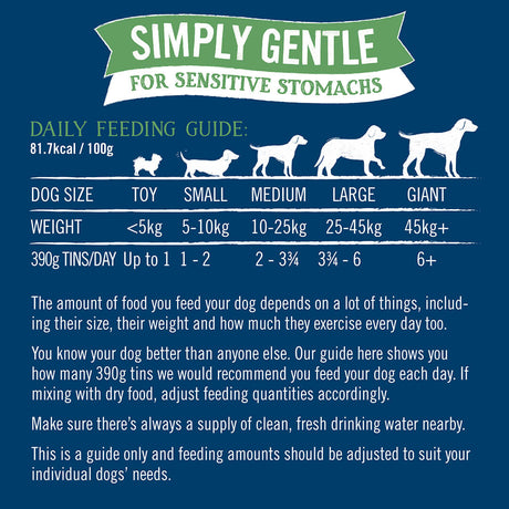 Butcher's Wholegrain Simply Gentle Wet Dog Food Tins, Butcher's, 18 x 390g