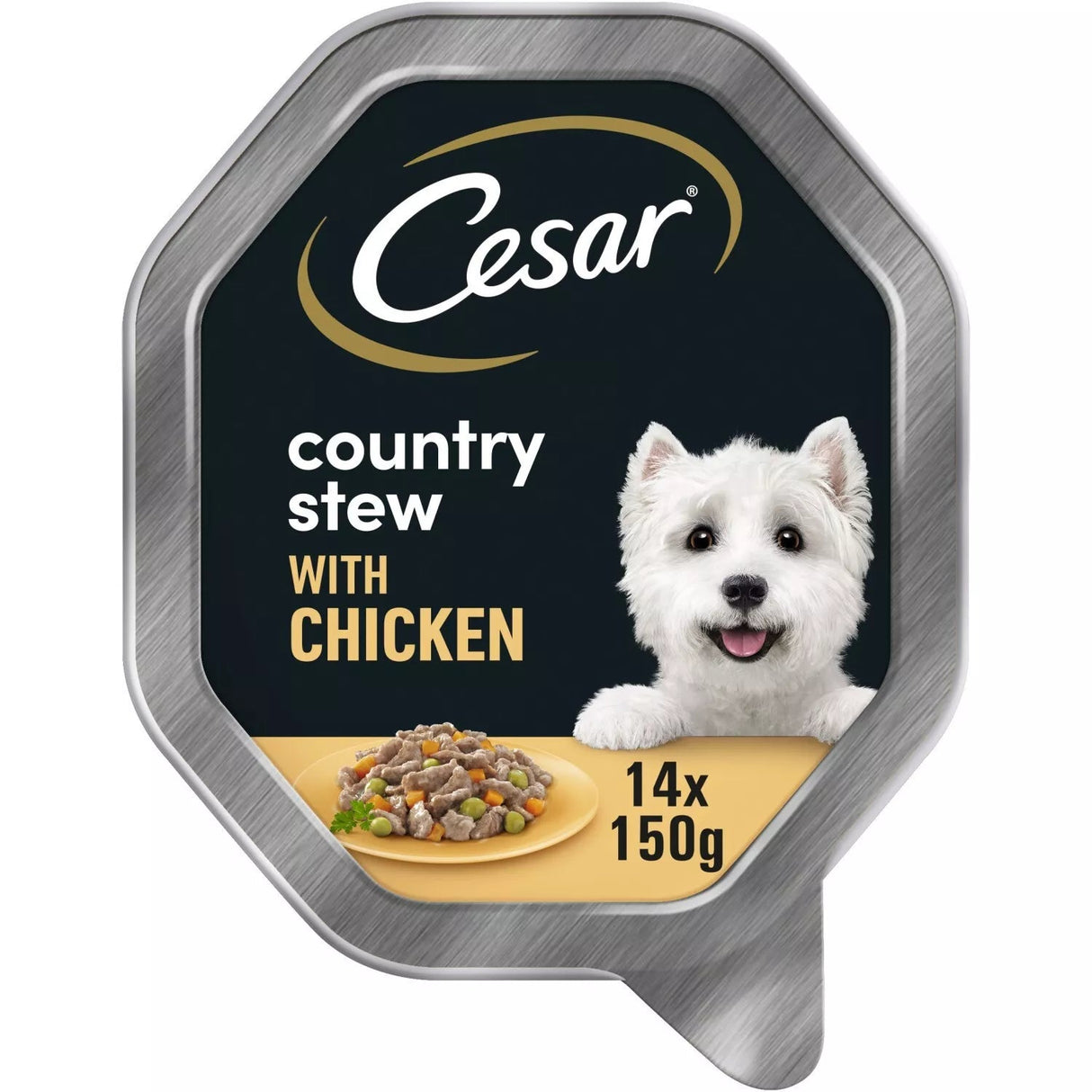 Cesar Country Stew Tray Chicken & Veg in Gravy - 14 x 150g Adult Wet Dog Food, Cesar,