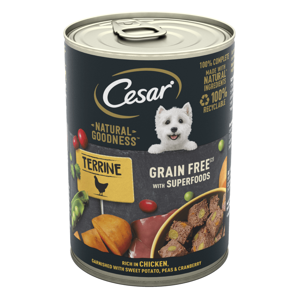 Cesar Natural Goodness Grain - Free Tins Chicken & Veg in Loaf - 6 x 400g, Cesar,