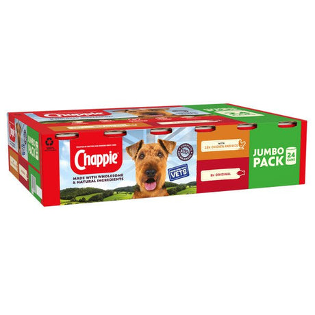 Chappie Adult Wet Dog Food Favourites in Tins 24 x 412g, Chappie,
