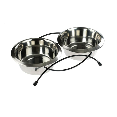 Classic Anti - Tip Double Feeder for Dogs, Classic, 2 x 950ml