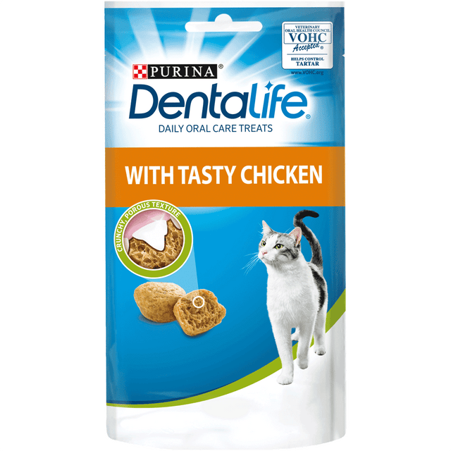 DentaLife Dental Chicken Cat Treats, PURINA DentaLife, 8x40g