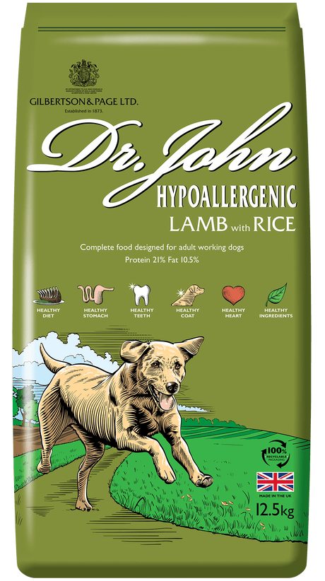 Dr John Hypoallergenic Lamb with Rice and Veg Dry Dog Food, Dr John, 12.5 kg