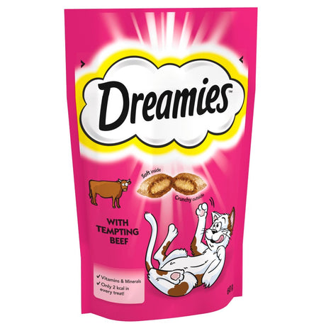 Dreamies Beef Cat Treats Biscuits - 8 x 60g, Dreamies,