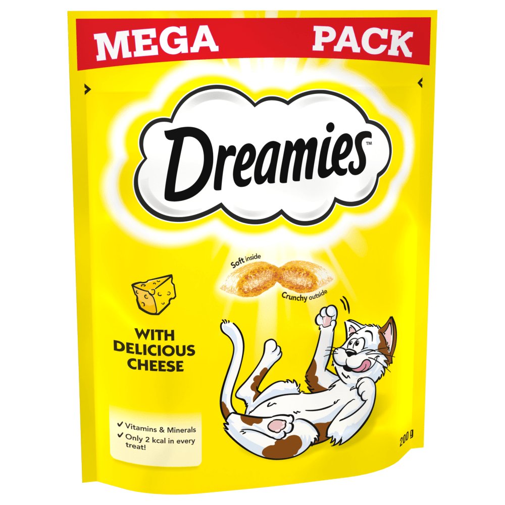 Dreamies Cheese Cat Treats Mega Pack - 6 x 200g, Dreamies,