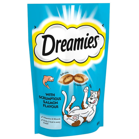 Dreamies Salmon Flavour Cat Treats - 8 x 60g Packs, Dreamies,