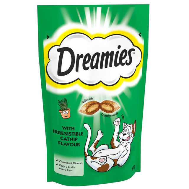 Dreamies with Catnip Flavour Cat Treats - 8 x 60g, Dreamies,