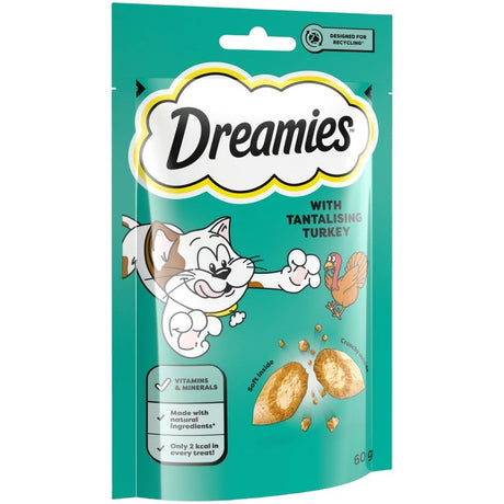 DREAMIES with Turkey Cat Treats - 8 x 60g, Dreamies,