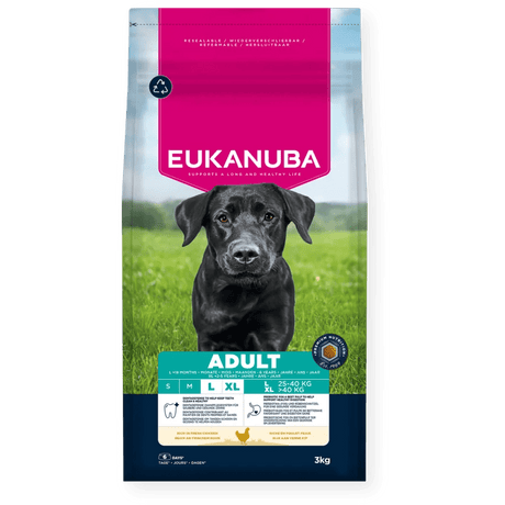 Eukanuba Adult Large Breed Fresh Chicken Dry Dog Food, Eukanuba, 3 x 3 kg