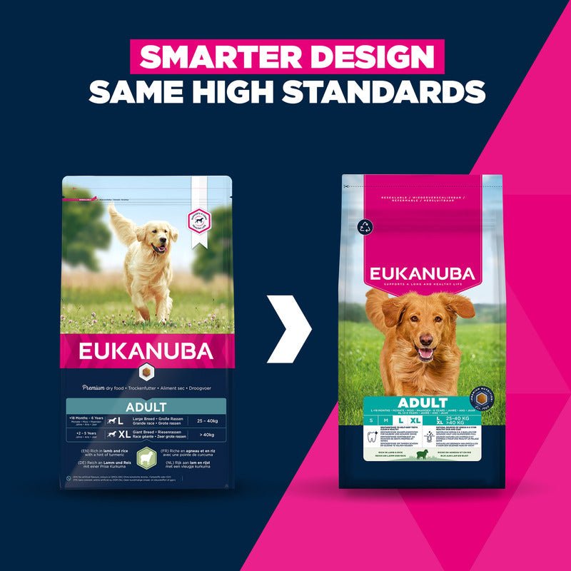 Eukanuba Adult Large Breed Lamb & Rice Dry Dog Food, Eukanuba, 12 kg
