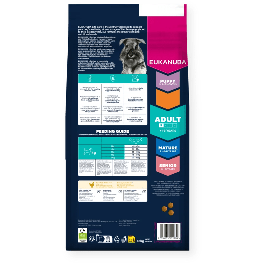 Eukanuba Adult Small Breed Fresh Chicken Dry Dog Food, Eukanuba, 3 x 3 kg