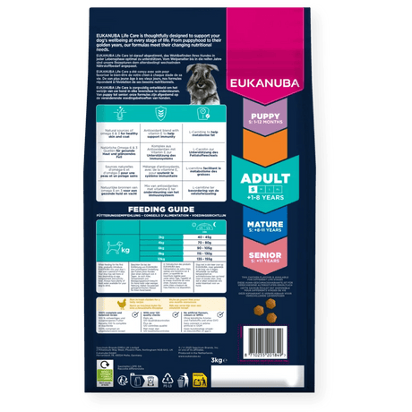 Eukanuba Adult Small Breed Fresh Chicken Dry Dog Food, Eukanuba, 3 x 3 kg