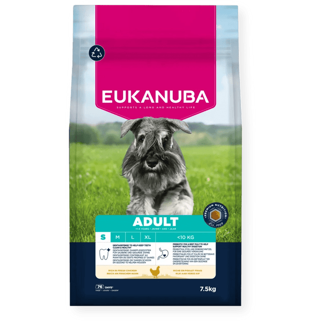 Eukanuba Adult Small Breed Fresh Chicken Dry Dog Food, Eukanuba, 7.5 kg