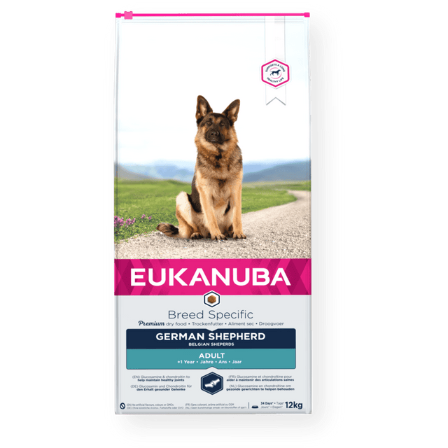 Eukanuba Breed Specific German Shepherd Adult Dog Food 12kg, Eukanuba,