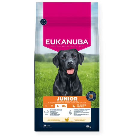 Eukanuba Junior Large Breed Fresh Chicken Dry Dog Food - 12 kg, Eukanuba,