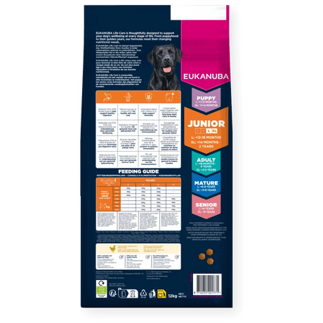 Eukanuba Junior Large Breed Fresh Chicken Dry Dog Food - 12 kg, Eukanuba,