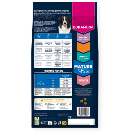 Eukanuba Mature Medium Breed Fresh Chicken Dry Dog Food, Eukanuba, 12 kg