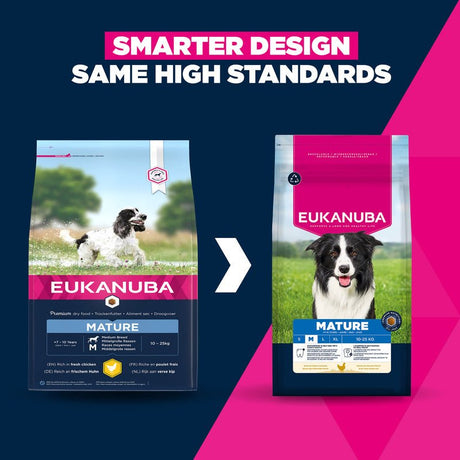 Eukanuba Mature Medium Breed Fresh Chicken Dry Dog Food, Eukanuba, 12 kg