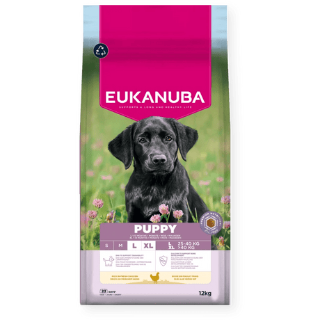 Eukanuba Puppy Large Breed Fresh Chicken Dry Dog Food, Eukanuba, 12 kg