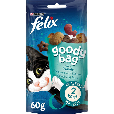 FELIX Goody Bag Seaside Mix Cat Treats, Felix, 8 x 60g