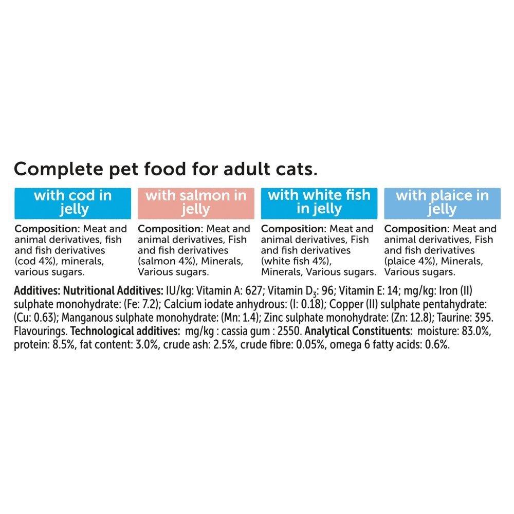 Felix Original Fish Selection in Jelly Wet Cat Food, Felix, 40 x 85g