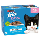 Felix Original Kitten Fish Selection in Jelly Wet Cat Food, Felix, 4x (12x85g)