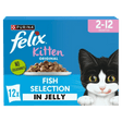 Felix Original Kitten Fish Selection in Jelly Wet Cat Food, Felix, 4x (12x85g)