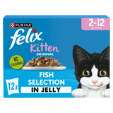 Felix Original Kitten Fish Selection in Jelly Wet Cat Food, Felix, 4x (12x85g)