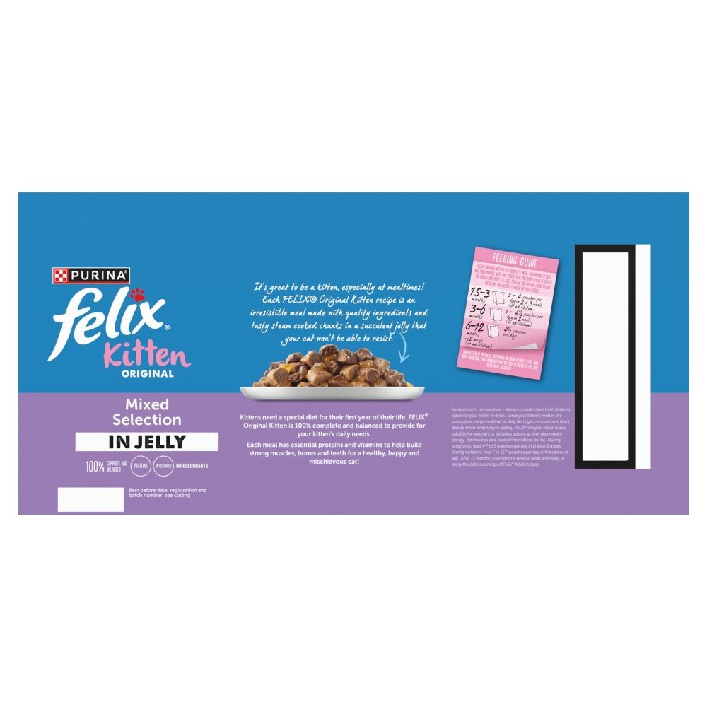 Felix Original Kitten Mixed Selection in Jelly Wet Cat Food, Felix, 40 x 85g