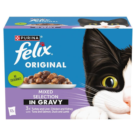 Felix Original Mixed Selection in Gravy Wet Cat Food - 4 Boxes of (12x85g), Felix,